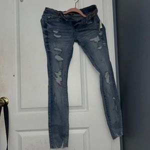 Low Rise Ripped Jeans
